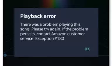 Amazon music error 180