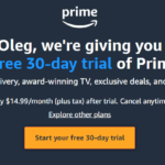 Try Amazon Prime Free for 30 Days