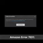 Error 7031 on laptop screen