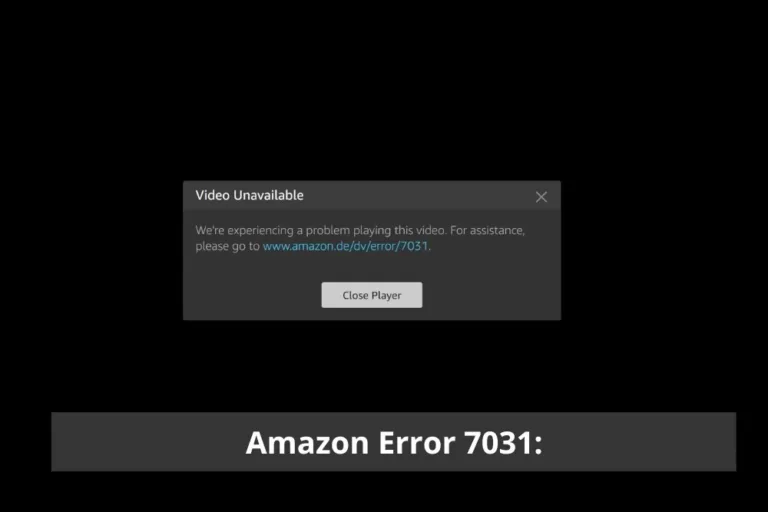 Error 7031 on laptop screen