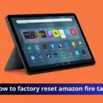 Amazon Fire Tablet factory reset process displayed on a tablet screen.