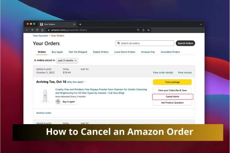 How to Cancel an Amazon Order