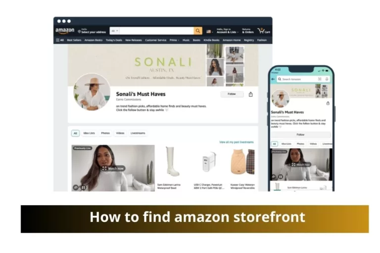 How to find amazon storefront