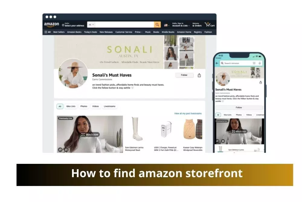 How to find amazon storefront