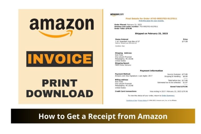 how to get a receipt from amazon