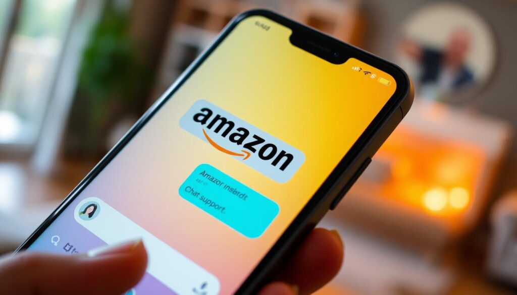 Amazon chat on mobile device