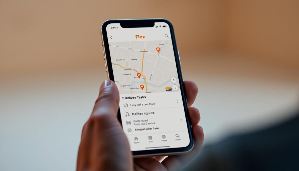Amazon Flex app navigation