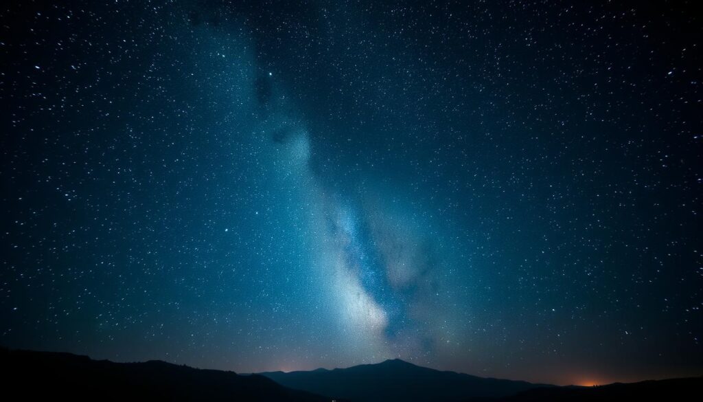 A stunning night sky filled with a vast array of shimmering stars, forming a captivating celestial constellation. The scene is bathed in a soft, ethereal glow, casting a mesmerizing light upon the landscape below. The stars are meticulously detailed, each one twinkling with a unique brilliance, creating a sense of depth and dimension. The composition is carefully balanced, with the constellation taking center stage, surrounded by a hazy, atmospheric background that adds to the sense of depth and mystery. The overall mood is one of wonder and awe, inviting the viewer to gaze upward and lose themselves in the beauty of the cosmos. A stunning night sky filled with a vast array of shimmering stars, forming a captivating celestial constellation. The scene is bathed in a soft, ethereal glow, casting a mesmerizing light upon the landscape below. The stars are meticulously detailed, each one twinkling with a unique brilliance, creating a sense of depth and dimension. The composition is carefully balanced, with the constellation taking center stage, surrounded by a hazy, atmospheric background that adds to the sense of depth and mystery. The overall mood is one of wonder and awe, inviting the viewer to gaze upward and lose themselves in the beauty of the cosmos.