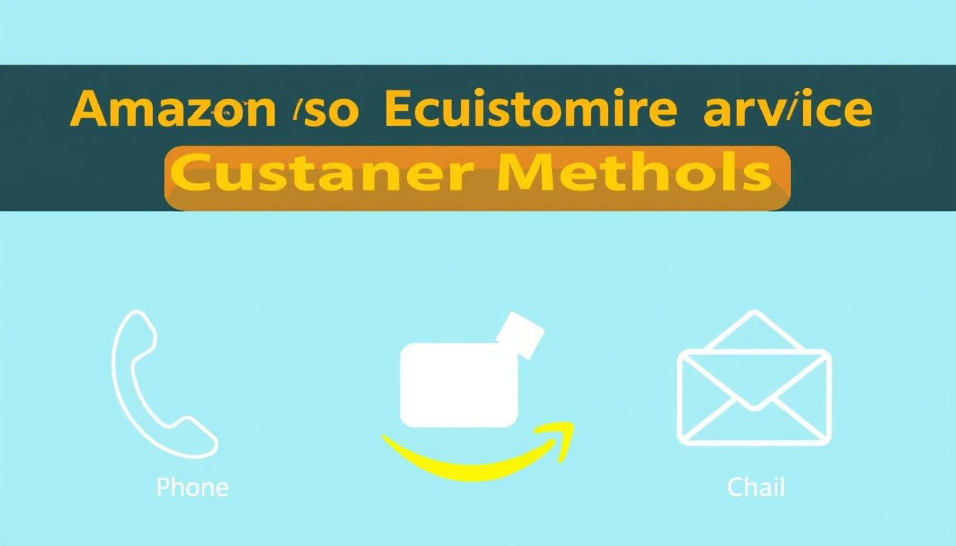 Amazon customer service contact methods showing phone, chat, and email options