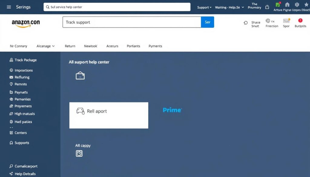 Amazon's self-service help center showing various support options and how to contact Amazon customer service 24/7