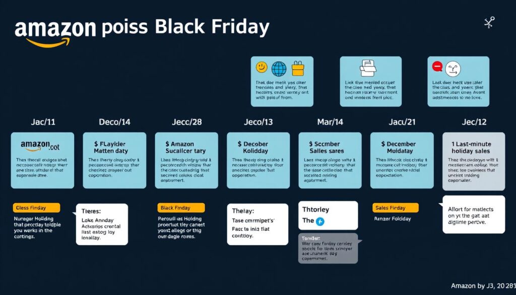 Calendar showing Amazon's post-Black Friday shopping events