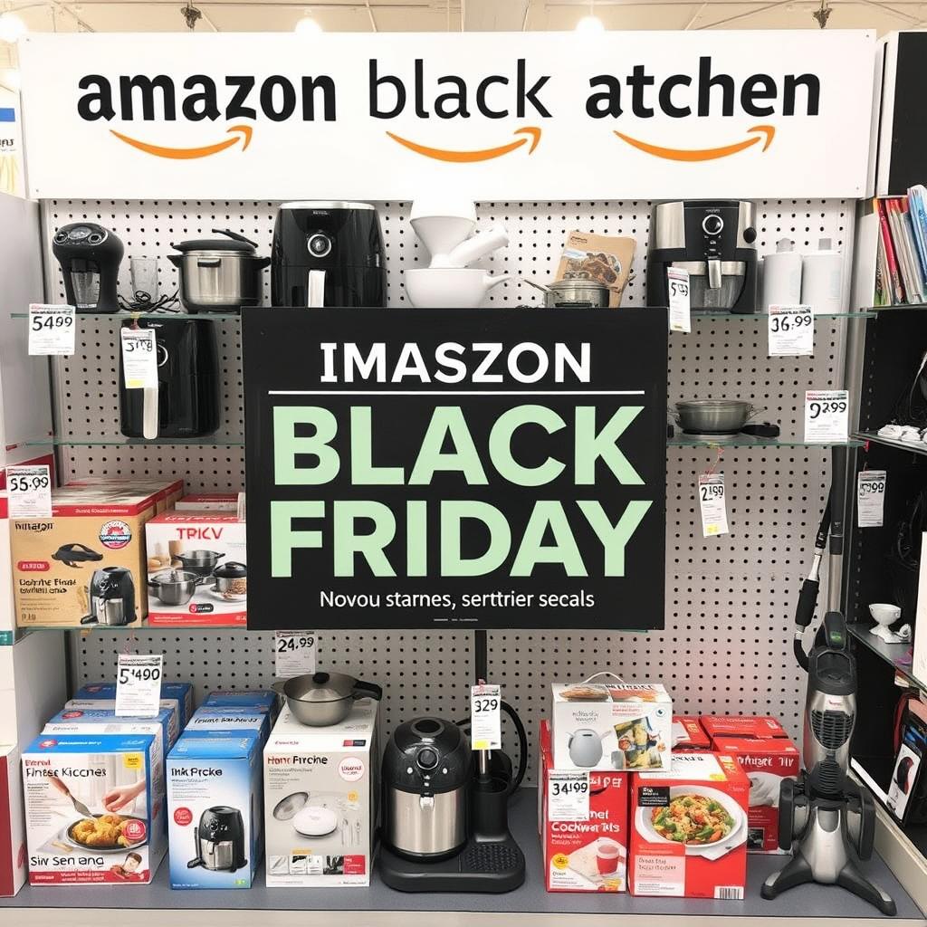 Home and kitchen products on Amazon Black Friday deals including appliances and cookware