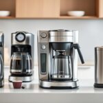 best amazon coffee machine Various types of coffee machines including drip, espresso, and pod systems on a kitchen counter