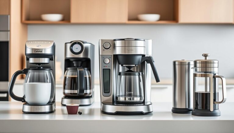 best amazon coffee machine Various types of coffee machines including drip, espresso, and pod systems on a kitchen counter